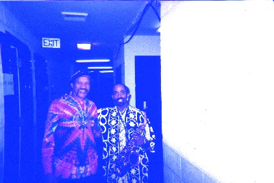 Johnny Long hanging with Charles Neville while on tour playing Lead Alto for the expanded Horn Section for B.B. King