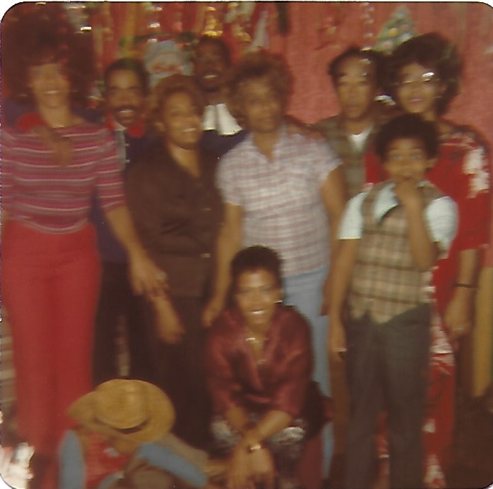 Johnny Long with Family.  William E. Smith (Grandfather), Grace N. Smith (Grandmother), Delores Smith (Mother), Bertha C. Fields (Aunt), Darlene Long (Sister), Curtis Long (Brother), Joyce Long (Sister), Elliott Fields Jr. (Cousin)