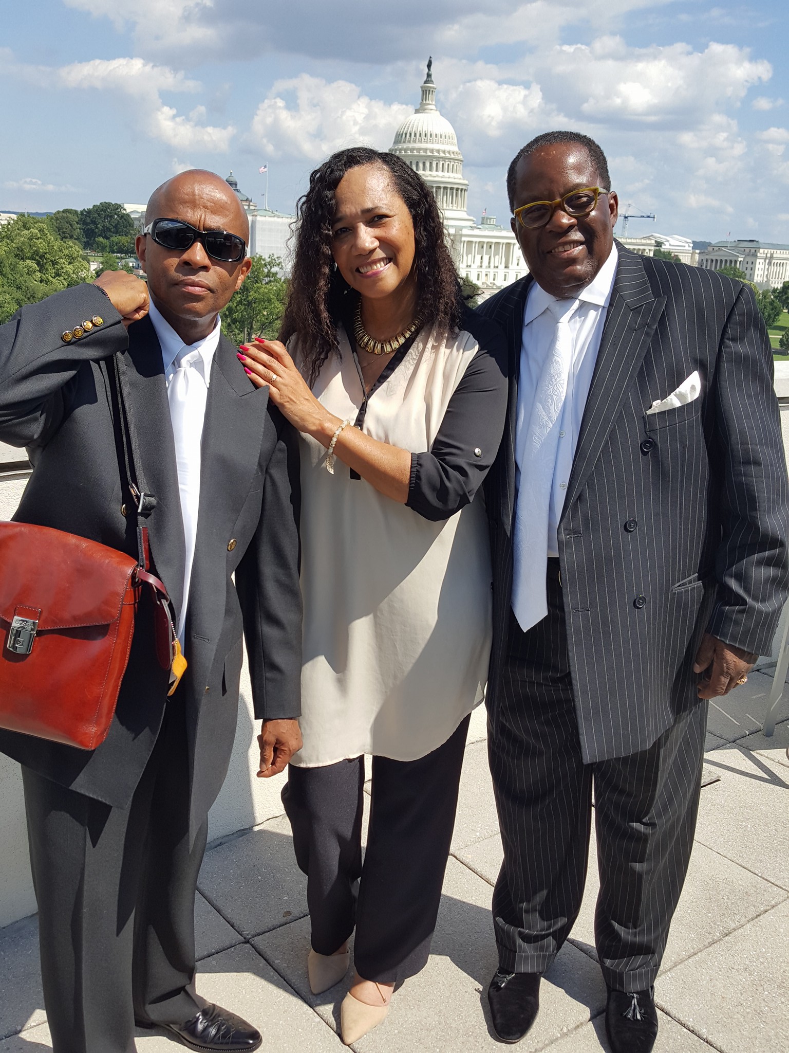 Johnny Long Playing Tenor Sax with Kenny Holmes (Guitar) and Denise Johnson (Drums) at the United States Capitol in Washington, DC